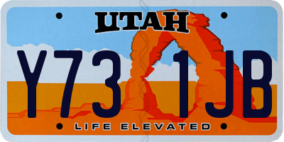 UT license plate Y731JB