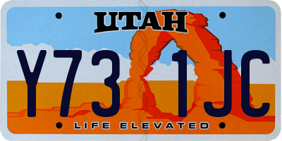 UT license plate Y731JC