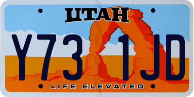UT license plate Y731JD