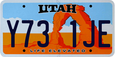 UT license plate Y731JE
