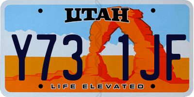 UT license plate Y731JF