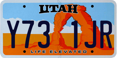 UT license plate Y731JR