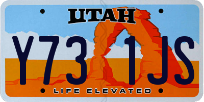 UT license plate Y731JS