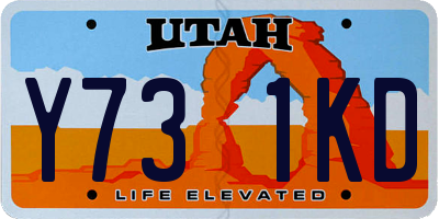 UT license plate Y731KD