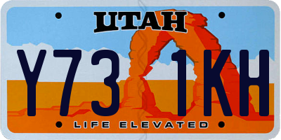 UT license plate Y731KH