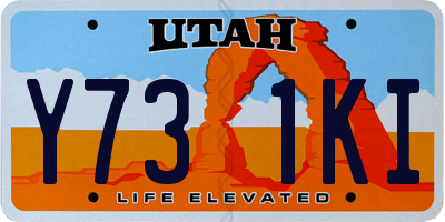 UT license plate Y731KI
