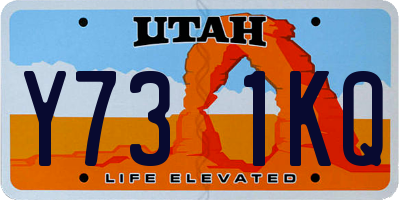 UT license plate Y731KQ
