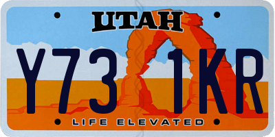 UT license plate Y731KR