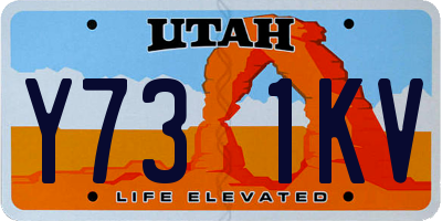 UT license plate Y731KV