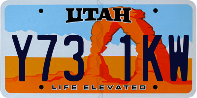 UT license plate Y731KW