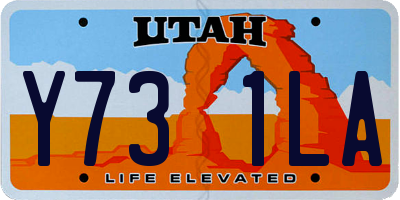 UT license plate Y731LA