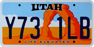 UT license plate Y731LB