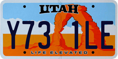 UT license plate Y731LE