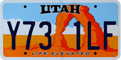 UT license plate Y731LF