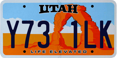 UT license plate Y731LK