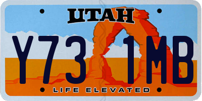 UT license plate Y731MB