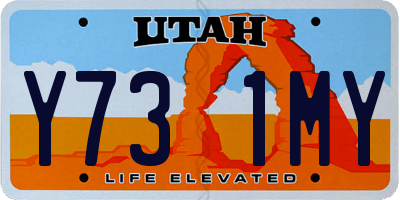 UT license plate Y731MY