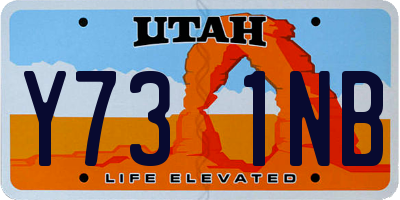UT license plate Y731NB