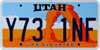 UT license plate Y731NF