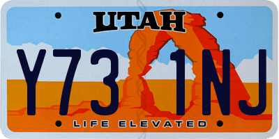 UT license plate Y731NJ