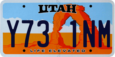 UT license plate Y731NM