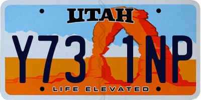 UT license plate Y731NP
