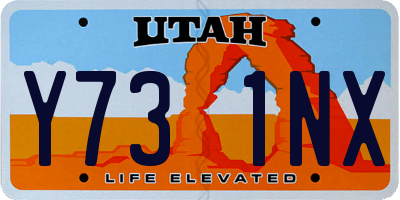 UT license plate Y731NX