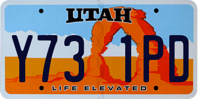 UT license plate Y731PD