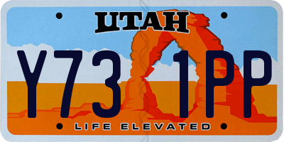 UT license plate Y731PP