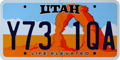 UT license plate Y731QA
