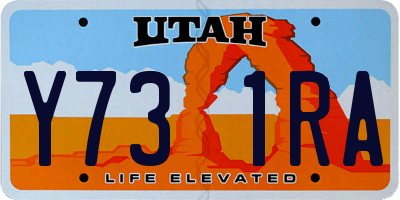 UT license plate Y731RA