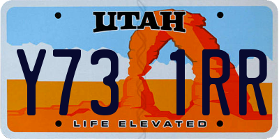 UT license plate Y731RR