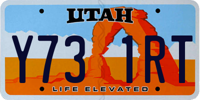 UT license plate Y731RT