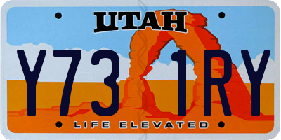 UT license plate Y731RY