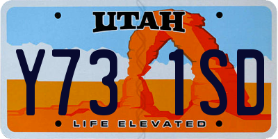 UT license plate Y731SD