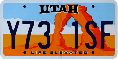 UT license plate Y731SF