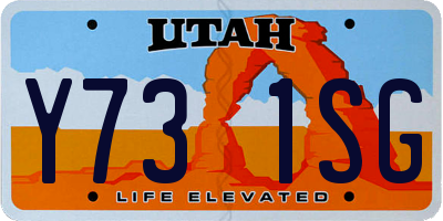 UT license plate Y731SG
