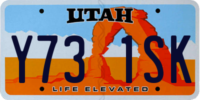 UT license plate Y731SK
