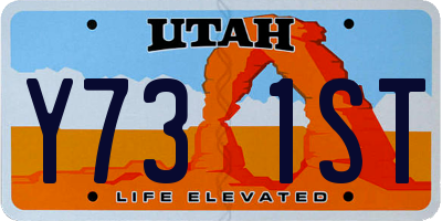 UT license plate Y731ST