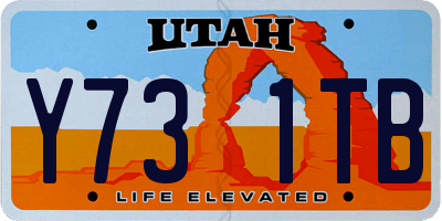 UT license plate Y731TB