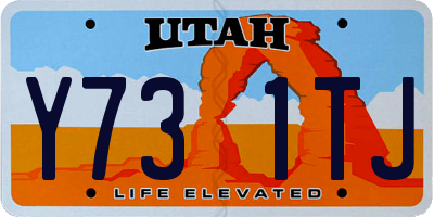 UT license plate Y731TJ