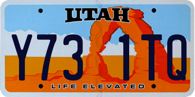 UT license plate Y731TQ