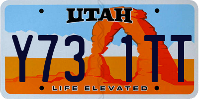 UT license plate Y731TT
