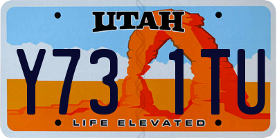 UT license plate Y731TU