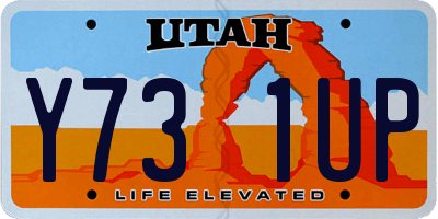 UT license plate Y731UP