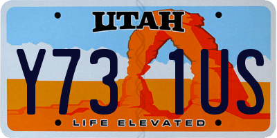 UT license plate Y731US