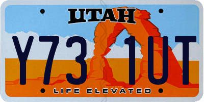 UT license plate Y731UT
