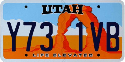 UT license plate Y731VB