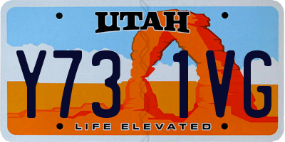 UT license plate Y731VG