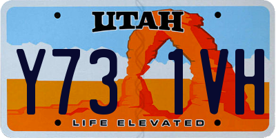 UT license plate Y731VH